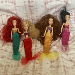 Official ULTRA RARE Disney Ariel and Sisters Mini Dolls 2013